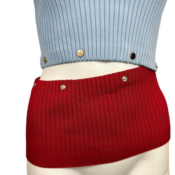 Versace blue and red convertible tank top - Picture 4 of 5